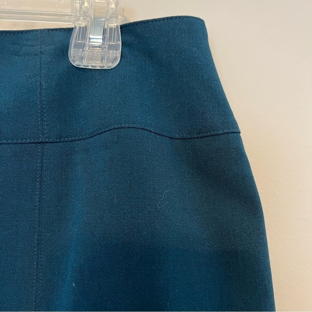 Worthington Teal Blue Pencil Skirt Lined Back Vent Career Size 12 - Picture 12 of 13